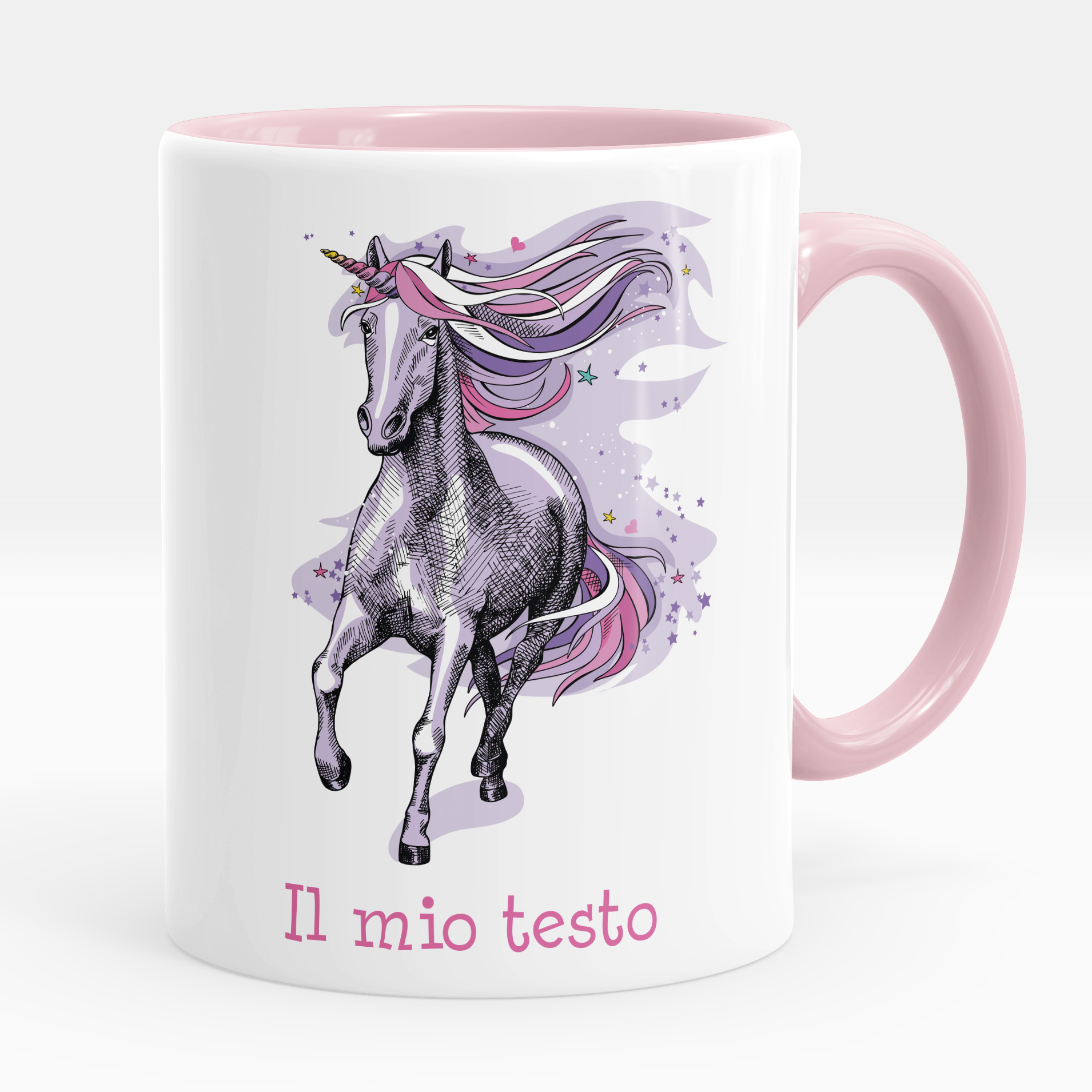 Tazza personalizzata - Unicorno, colore: Viola a partire da 6.90€