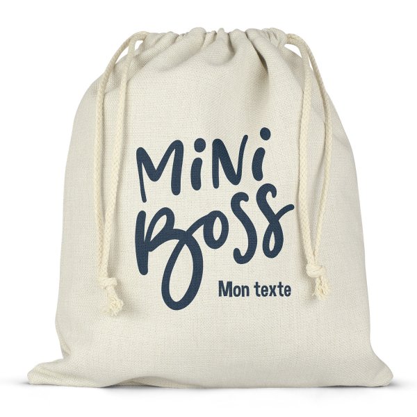 Borsa per contenitore porta-pranzo, con lacci, personalizzata - Mini Boss