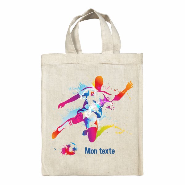 Borsa tote bag, contenitore porta-pranzo personalizzato - Calciatore