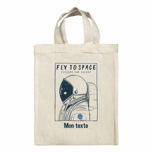 Borsa tote bag, contenitore porta-pranzo personalizzato - Fly to space