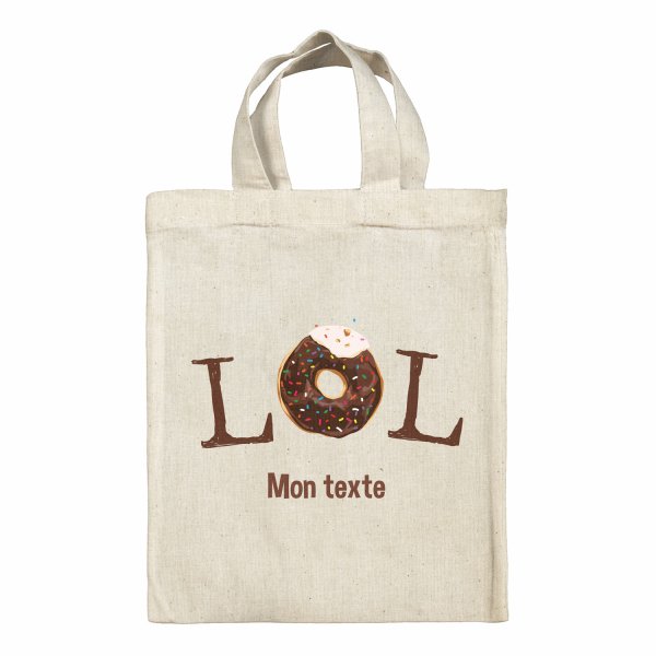 Borsa tote bag, contenitore porta-pranzo personalizzato - LOL