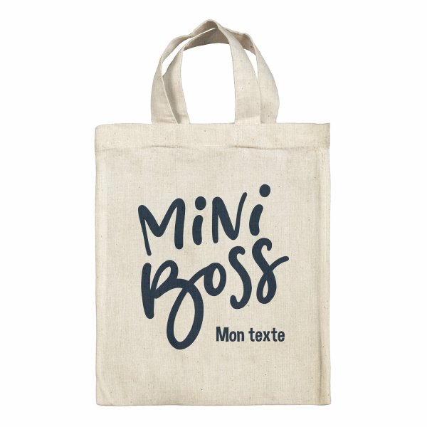 Borsa tote bag, contenitore porta-pranzo personalizzato - Mini boss