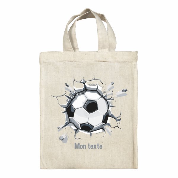 Borsa tote bag, contenitore porta-pranzo personalizzato - Pallone da calcio