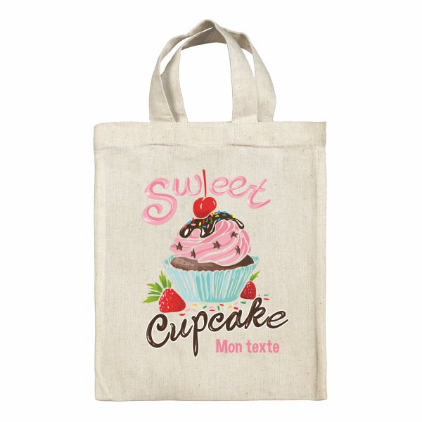 Borsa tote bag, contenitore porta-pranzo personalizzato - Sweet Cupcake