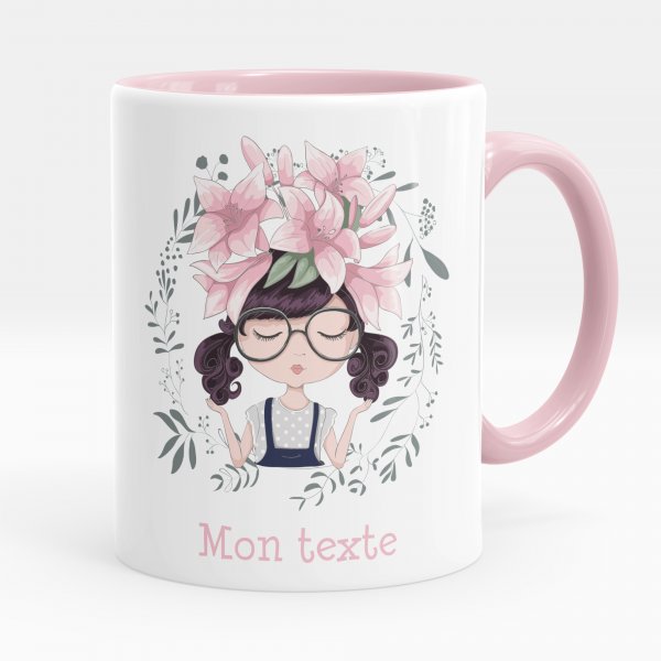 Tazza personalizzata - Bimba, fiori