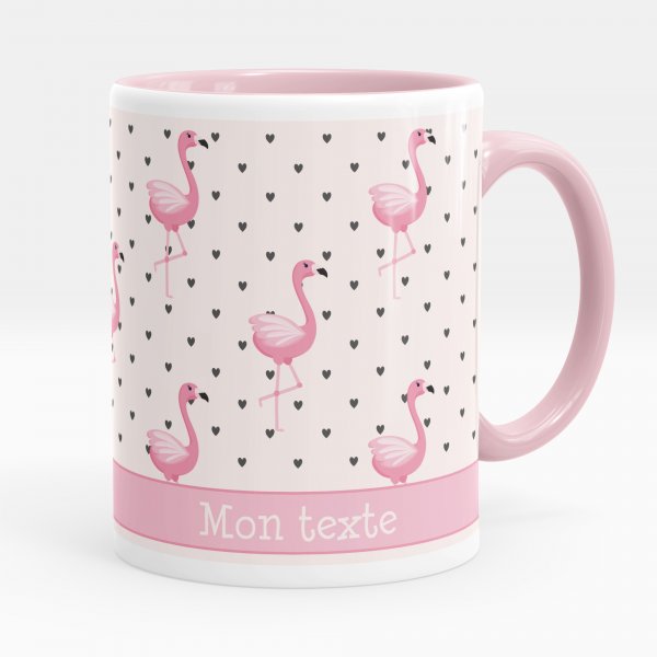 Tazza personalizzata - Fenicotteri rose, cuori