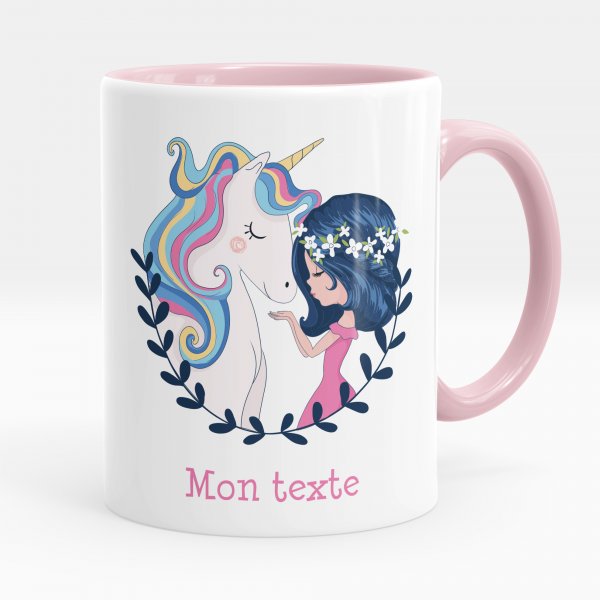 Tazza personalizzata - Ragazza e unicorno